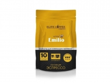 Кофе в капсулах Elite Coffee Collection Emilio ( Элит Кофе Коллекшион Эмилио), упаковка 10 капсул, формат Nespresso